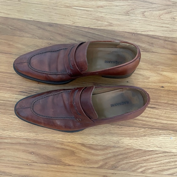 Magnanni Men\'s Brown Leather Penny Loafers main image 5
